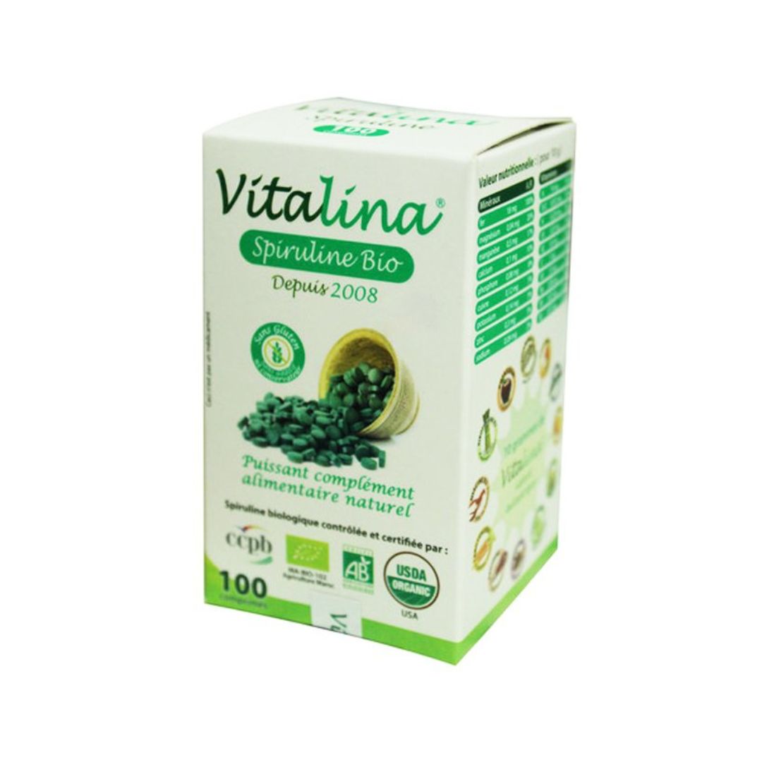 VITALINA Spiruline Bio & Naturelle 100 Comprimés