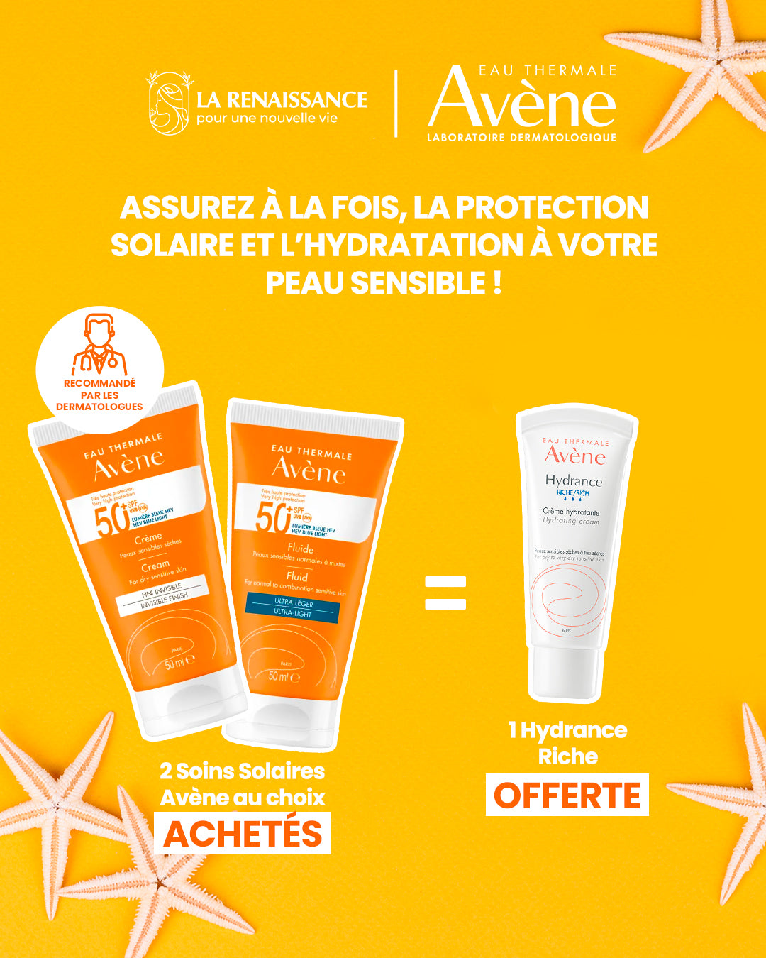 Offre Spéciale : 2 Soins Solaires Achetés = 1 Hydrance Riche Offerte