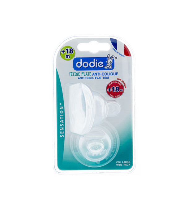 DODIE TETINE PLATE SENS+ ANTI COLIQUE D5 +18M X2