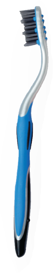 Miradh - Brosse à Dents Moyenne au Charbon Actif Bleu