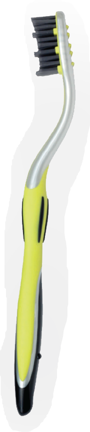 Miradh - Brosse à Dents Moyenne au Charbon Actif Jaune Clair