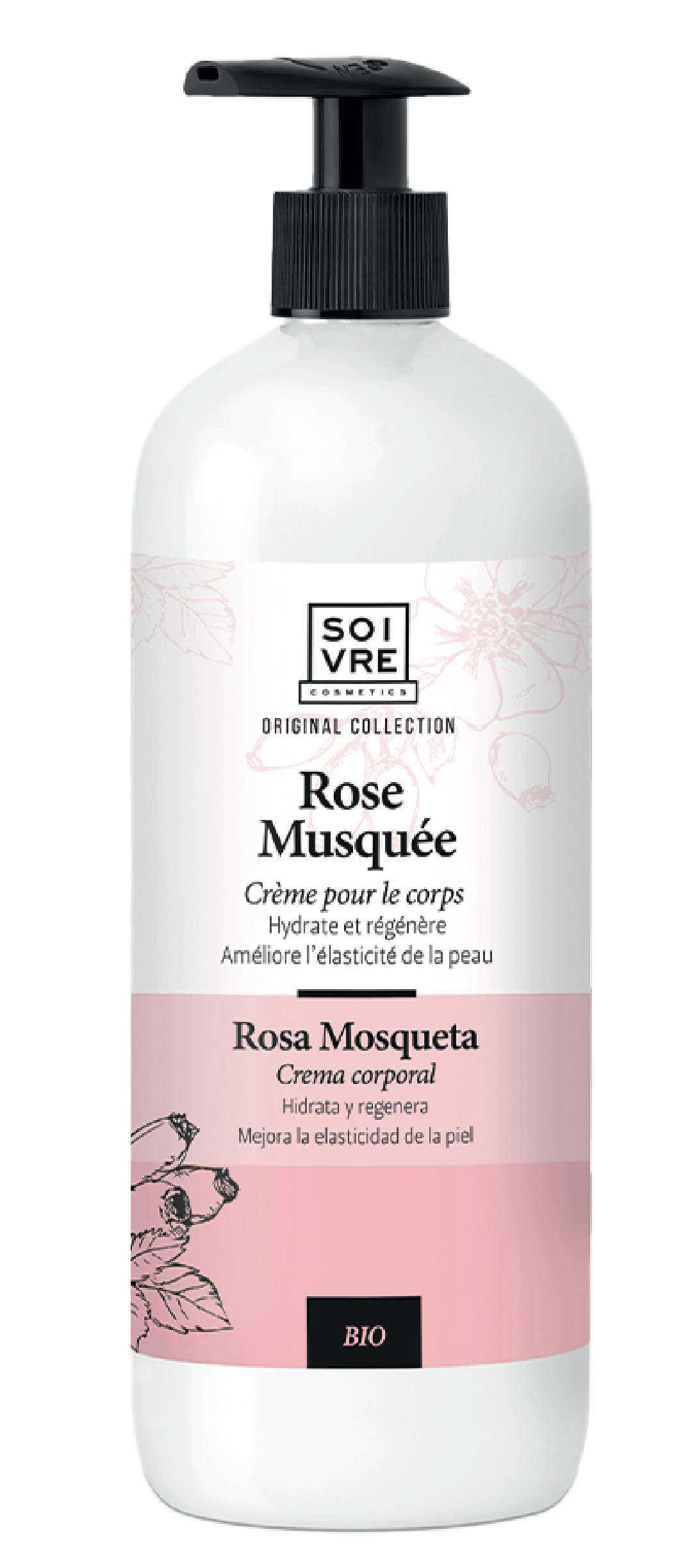 Soivre Cosmetics - Crème Du Corps Rose Musquée Hydratant + Anti Vergetures