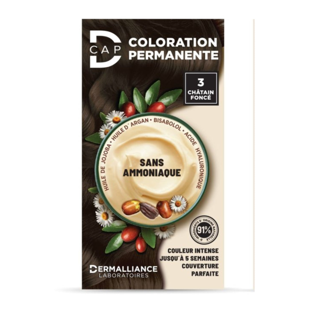 D-CAP COLORATION PERMANENTE # 3 CHATAIN FONCE