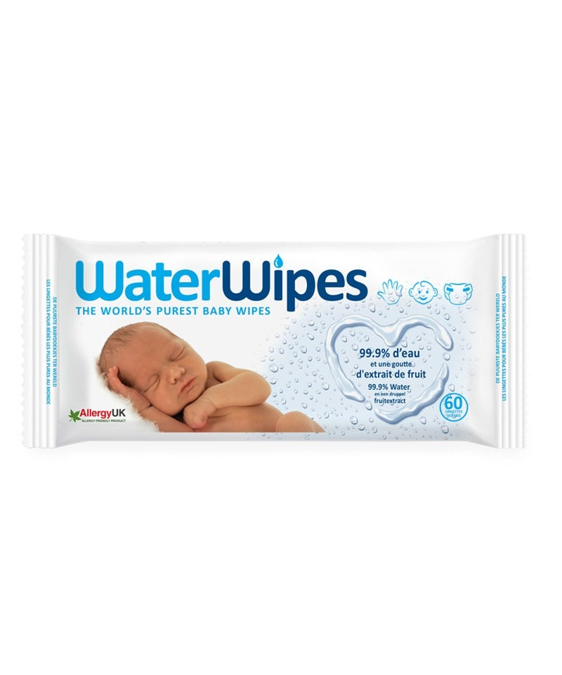 WaterWipes Baby Lingettes Biodégradables – Pack de 60
