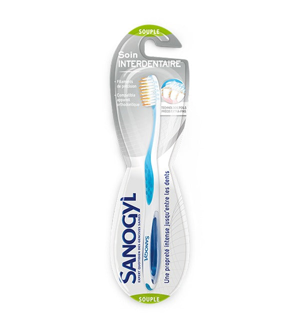 SANOGYL BROSSE À DENTS INTERDENTAIRE SOUPLE MEDIUM EXTRA SOUPLE ROSE VERT BLEU