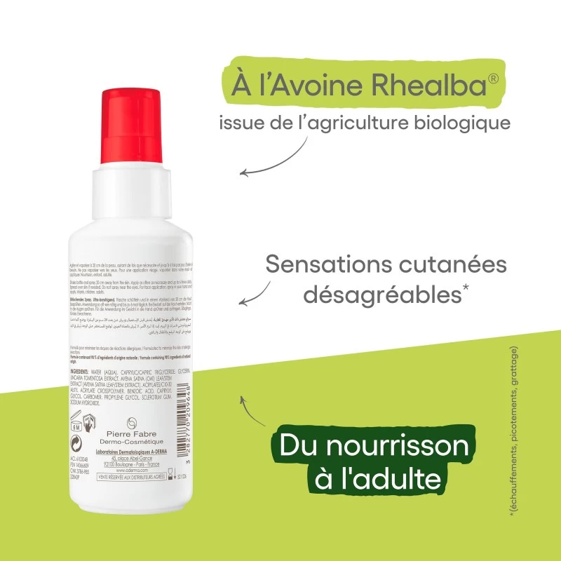 A-DERMA — CUTALGAN SPRAY RAFRAÎCHISSANT ULTRA-CALMANT — Spray rafraîchissant — CUTALGAN