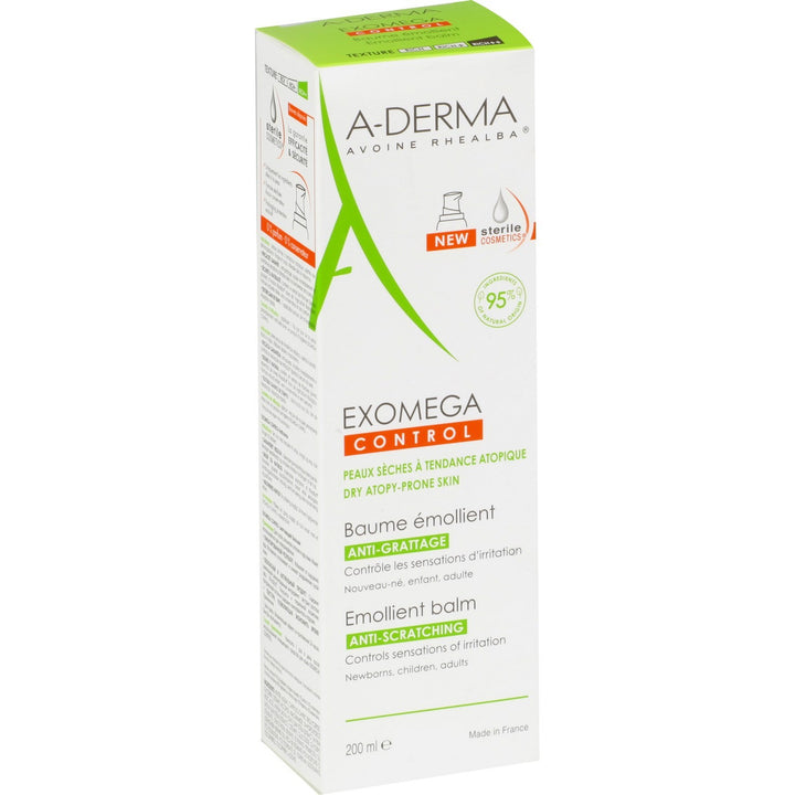 A-DERMA — EXOMEGA CONTROL BAUME ÉMOLLIENT ANTI-GRATTAGE COSMÉTIQUE STÉRILE 200mL