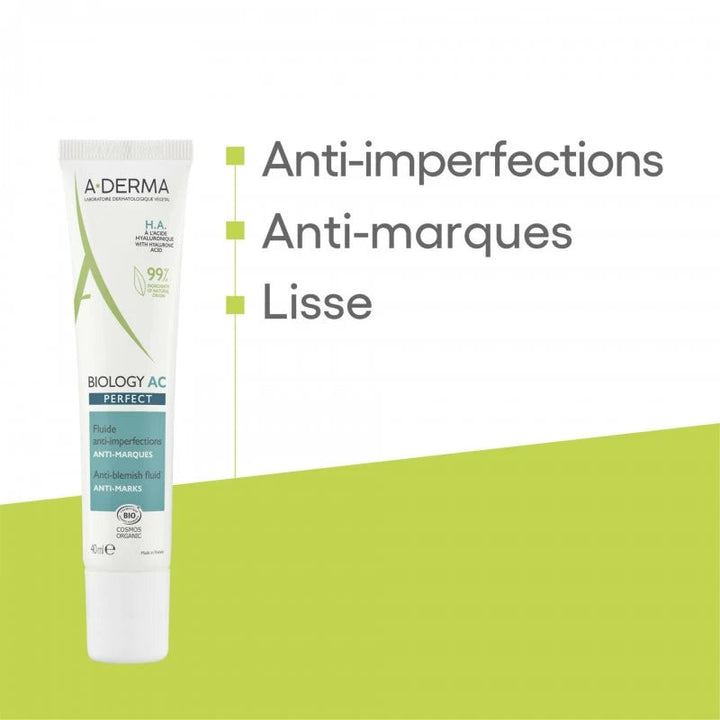 A-DERMA — PHYS-AC PERFECT FLUIDE VISAGE ANTI-IMPERFECTIONS ANTI-MARQUES — Phys-AC Perfect