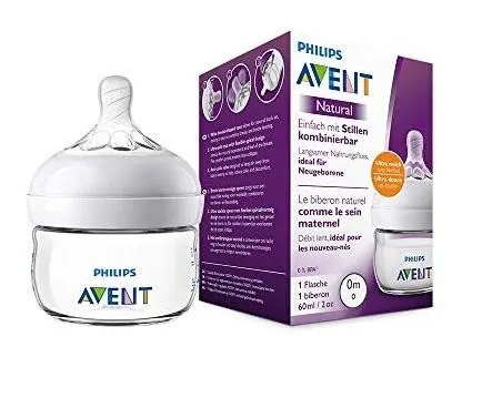 AVENT BIBERON NATURAL 60 ML / 2OZ SINGLE SCF039/17