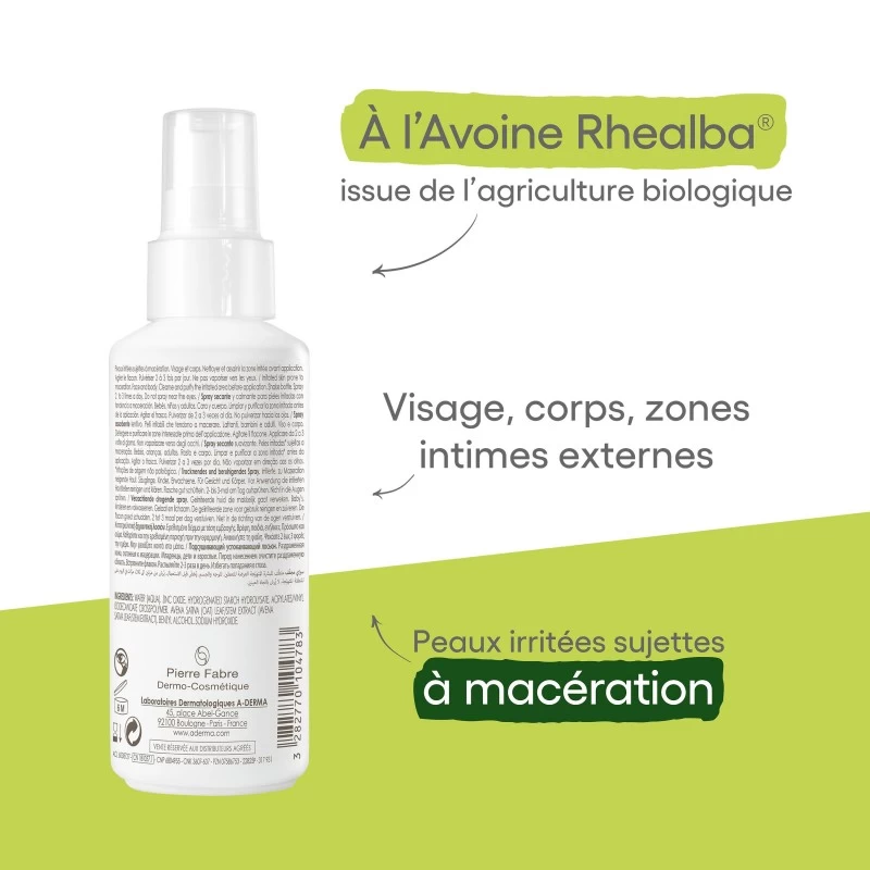 A-DERMA — CYTELIUM SPRAY ASSÉCHANT APAISANT — Spray asséchant — CYTELIUM