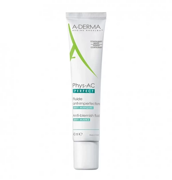 A-DERMA — PHYS-AC PERFECT FLUIDE VISAGE ANTI-IMPERFECTIONS ANTI-MARQUES — Phys-AC Perfect