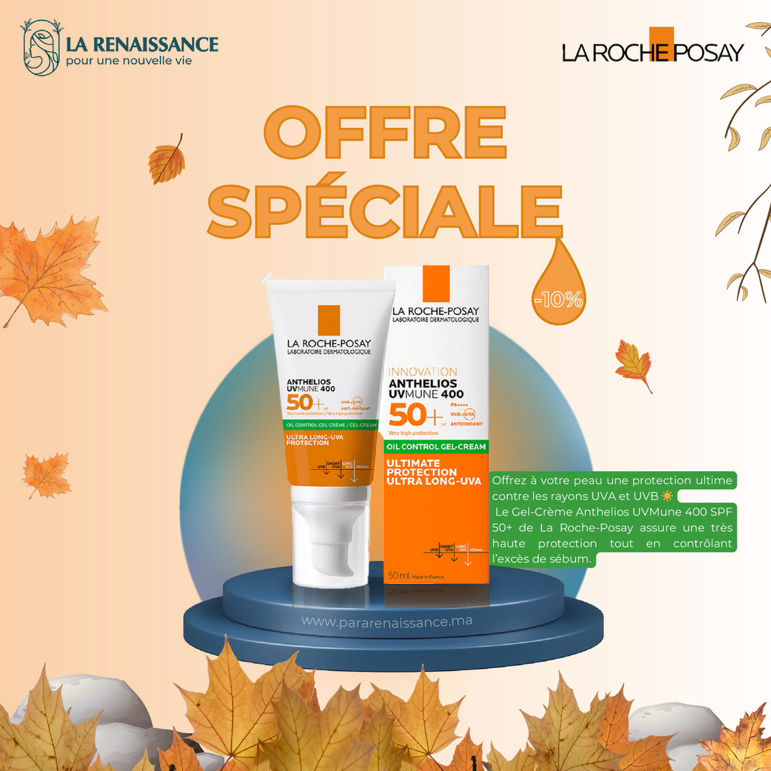 La Roche-Posay Anthelios UVMUNE400 Oil Control Invisible SPF50+ Peau Mixte à Grasse Acnéique | 50ml