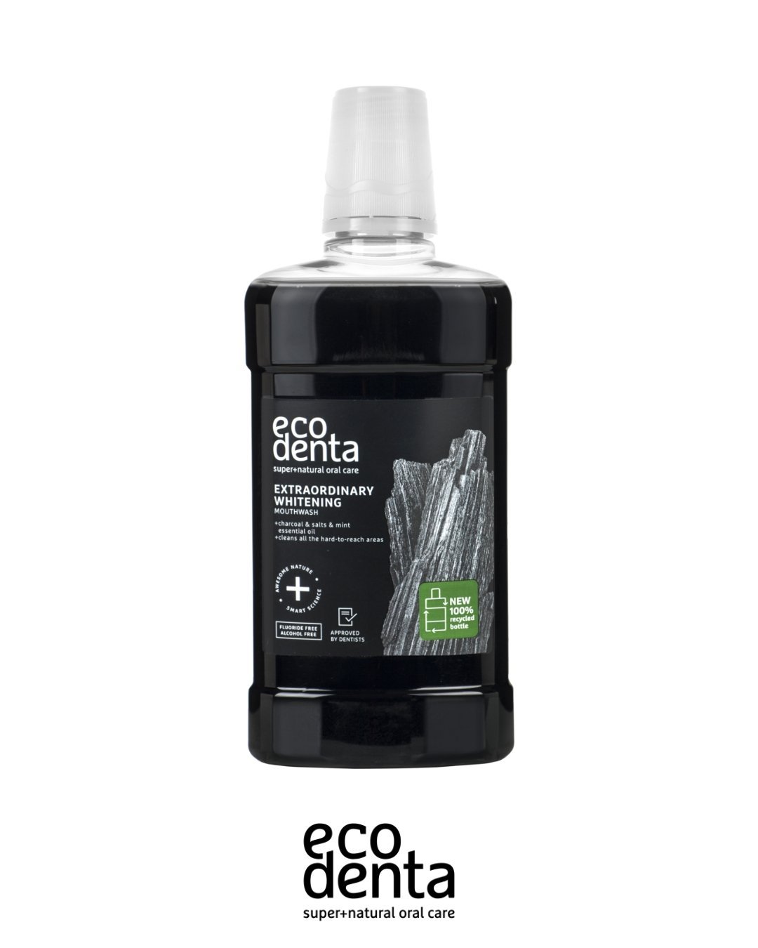 1-1-1.jpg ECODENTA Bain de Bouche Blanchissant au Charbon Actif 500ml – Image 1