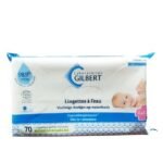 Gilbert Lingettes Bébé à l'Eau Biodégradables - 70 lingettes