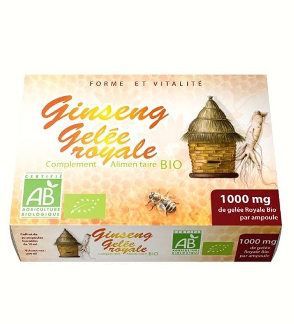 3700216206766-1.jpg GPH Ginseng Gelee Royale bio 20 ampoules 1000mg – Image 1
