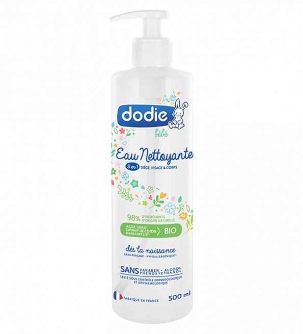 3700763535425-1-4.jpg Dodie - Eau nettoyante 3 en 1 flacon Pompe - 500 ml – Image 1