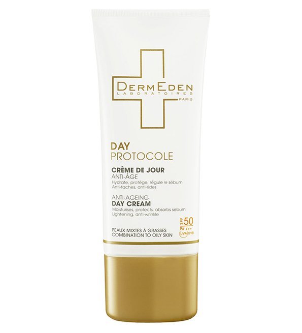 3760192240208-1-5.jpg Dermeden Crème de Jour Anti-âge Peaux Mixtes à Grasses SPF 50 - 50 ml – Image 1