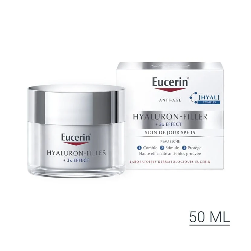 4005800025358-im1.webp EUCERIN HYALURON-FILLER + 3x EFFECT Soin de Jour Peau Sèche SPF 15 – Image 1