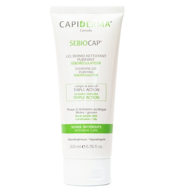 818118002737-1.jpg Capiderma - Sebiocap gel dermo-nettoyant pour peaux à tendance acnéique - 200 ml – Image 1