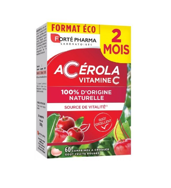 ACEROLA-FORTE-PHARMA.jpg Forté Pharma Acérola Vitamine C - 60 Comprimés – Image 1