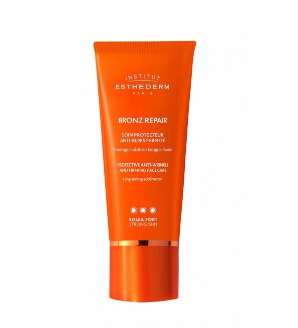 BRONZE-REPAIR-SOIN-PROTECTEUR-FORT-1.jpg INSTITUT ESTHEDERM Bronz Repair Soin Protecteur Teinté Anti-Rides Fermeté Soleil Fort 50 ml – Image 1
