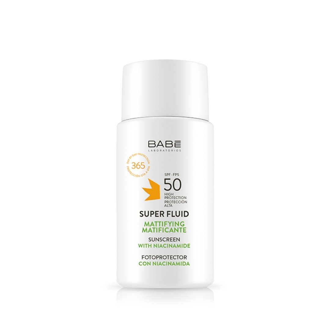 Babe-Facial-sunscreen-super-fluid-spf50-50ml.jpg Babe Facial Sunscreen Super Fluid Spf50 50ml – Image 1