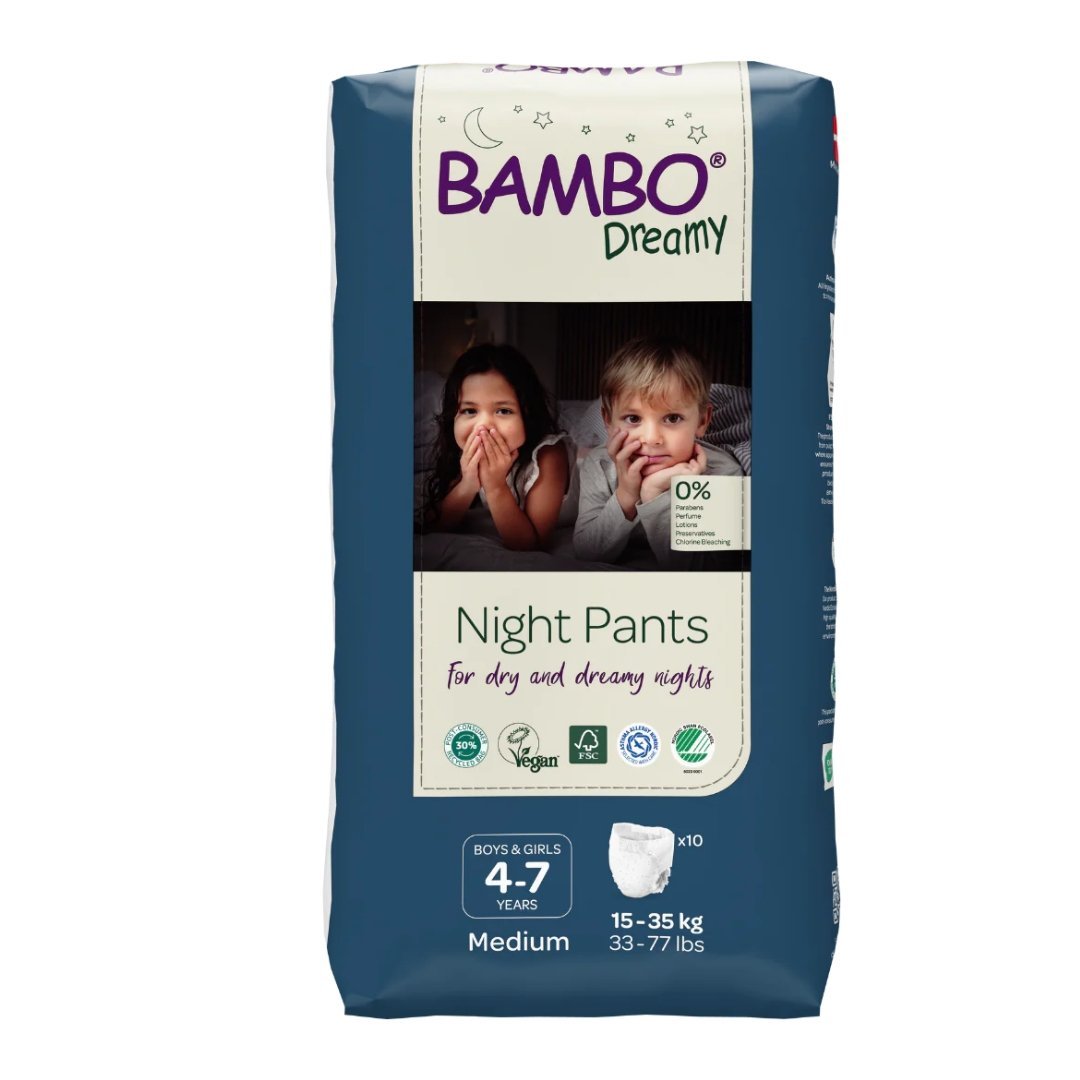 Bambo-Dreamy-Pants-Night-Boysgirl-8-15-years-35-50kg10un-1-1.jpg Bambo Dreamy Pants Night Boys and Girl 4-7 Years 10 unités – Image 1