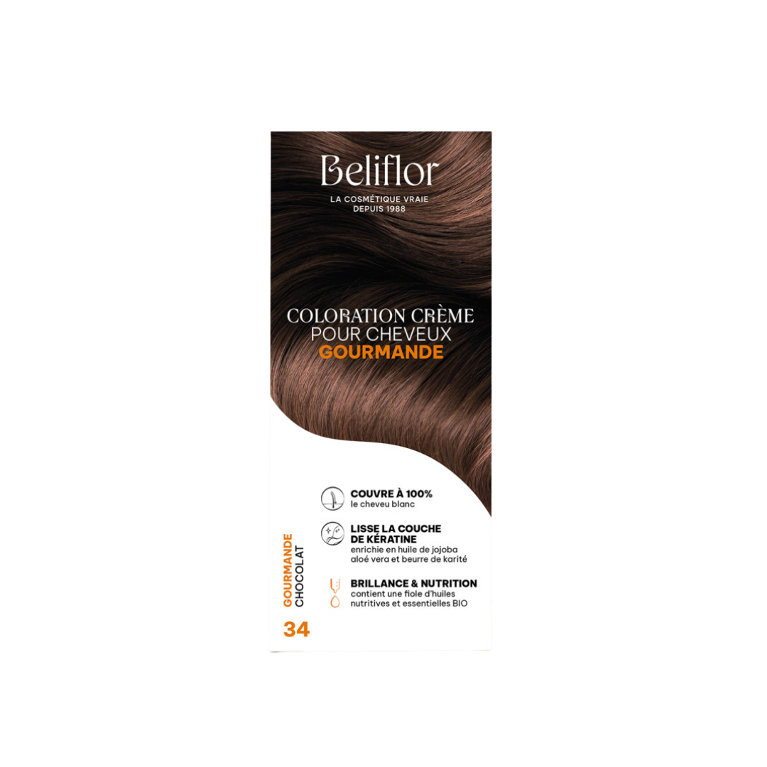 Beliflor-Coloration-N°34-Gourmande-Chocolat.png Beliflor Coloration N°34 Gourmande Chocolat – Image 1