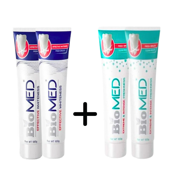 Biomed-Pack-4-Dentifrice-2-Dent-Effective-100g2-Dent-Extreme-100g-1.png Biomed Pack 4 Dentifrices 2 Dentifrices Effective 100g+2 Dentifrices Extreme 100g – Image 1