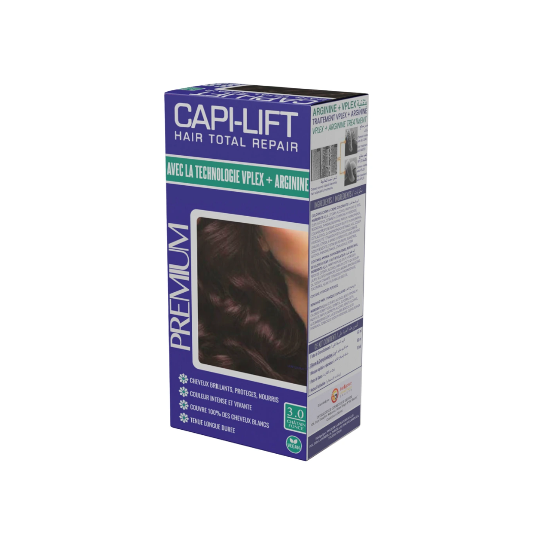 Capi-Lift-N°3-Hair-Total-Repair-Coloration-1.png CapiLift Coloration Cheveux N°3 Châtain Foncé – Image 1
