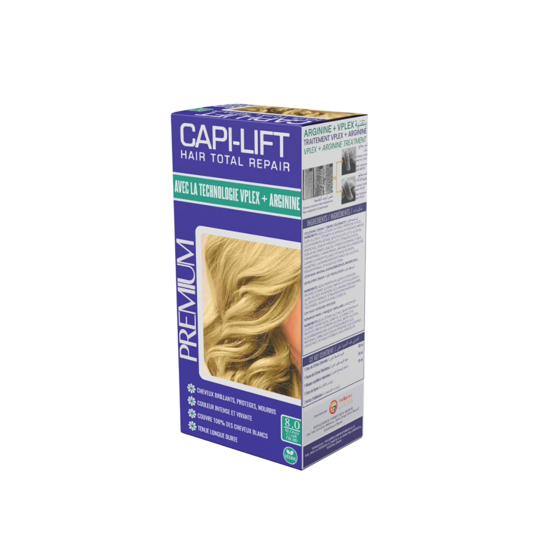 Capi-Lift-N°8-Hair-Total-Repair-Coloration-1.png CapiLift Coloration Cheveux N°8 Blond Clair – Image 1