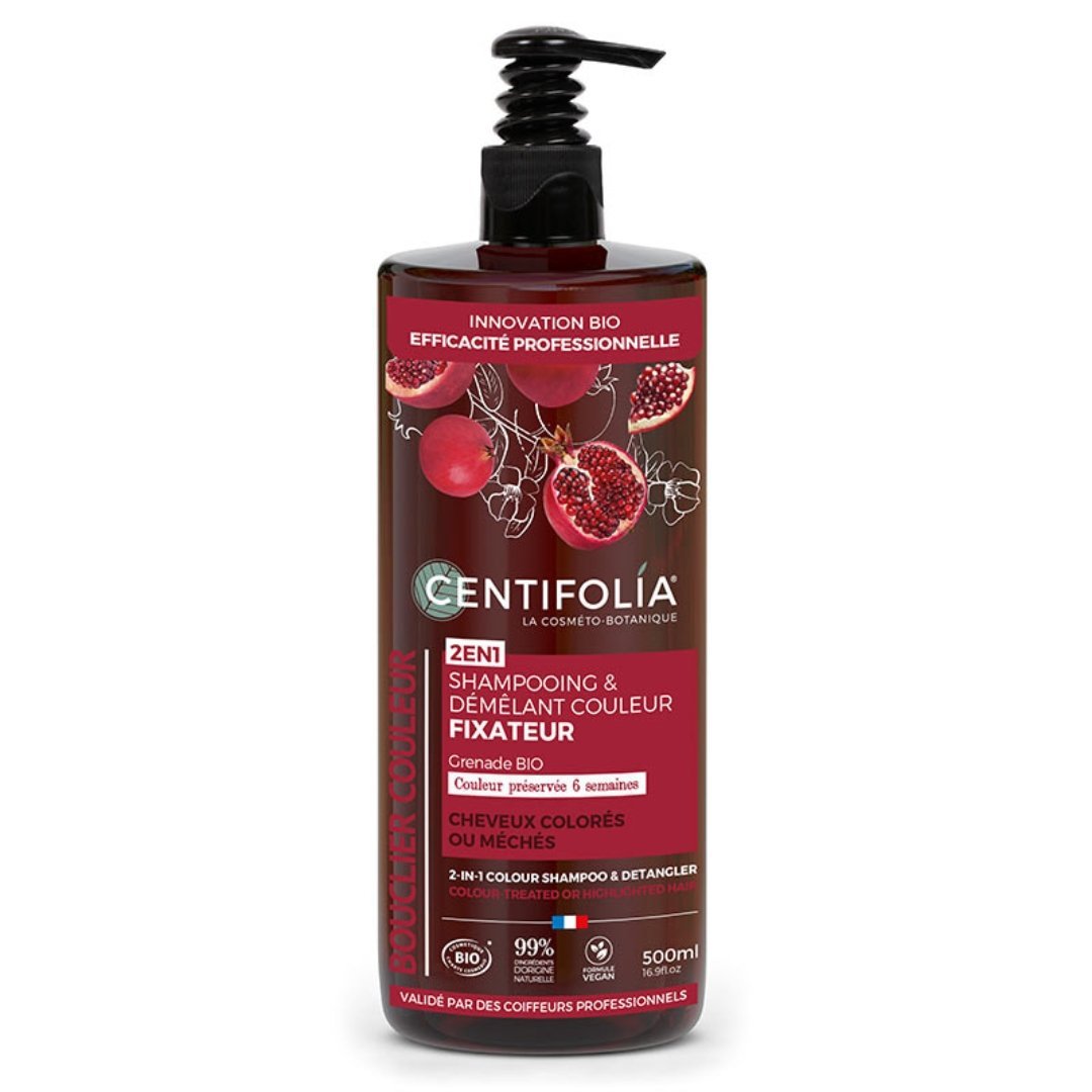Centifolia-Shamp-demelant-Couleur-fixateur-500ml-1-1.jpg Centifolia Shampoing & Demelant Couleur fixateur 500ml – Image 1