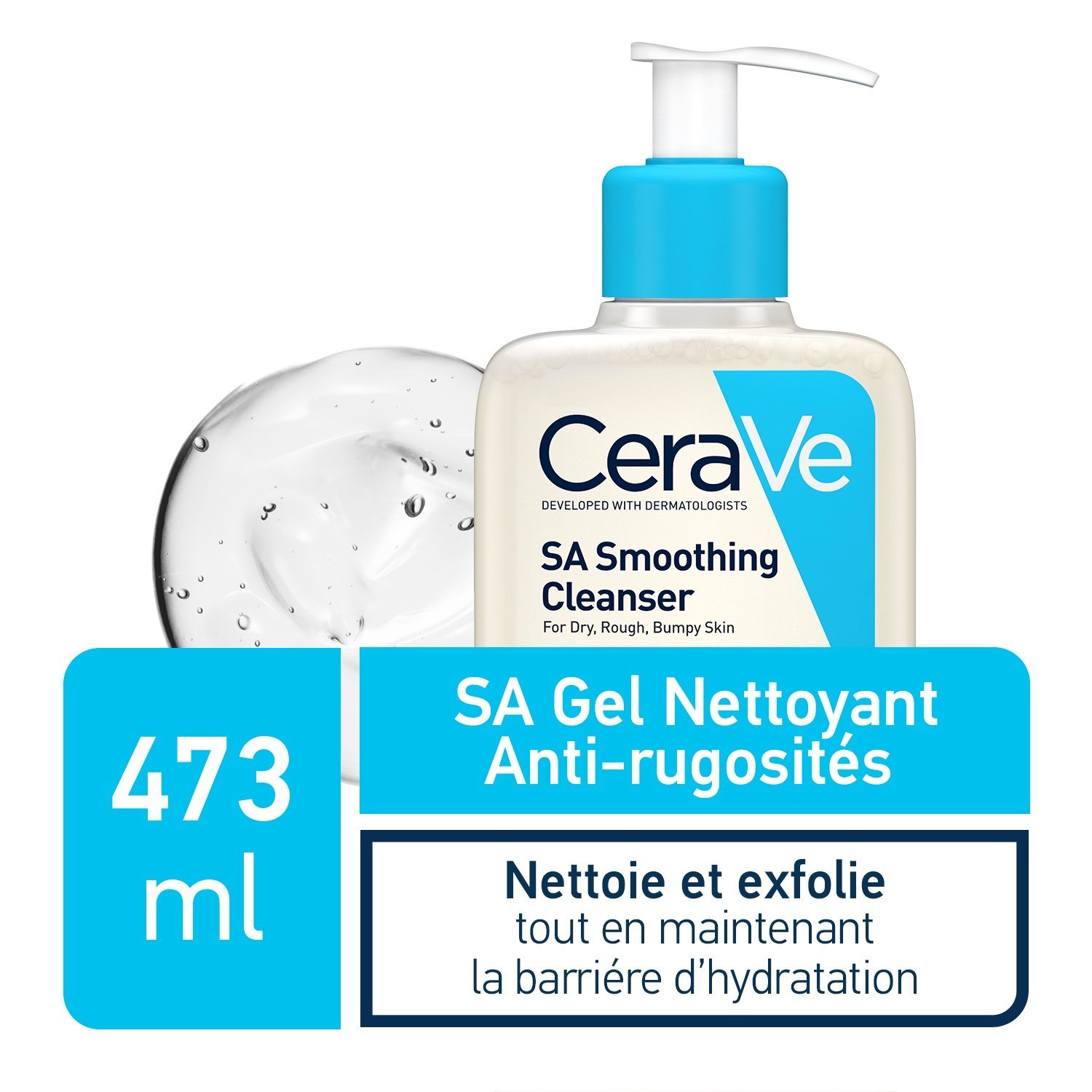 CeraVe-SA-Gel-Nettoyant-Anti-Rugosites-473ml-1.jpeg CeraVe SA Gel Nettoyant Anti-Rugosités | Peau Sèche Et Rugueuse | 473ml – Image 1
