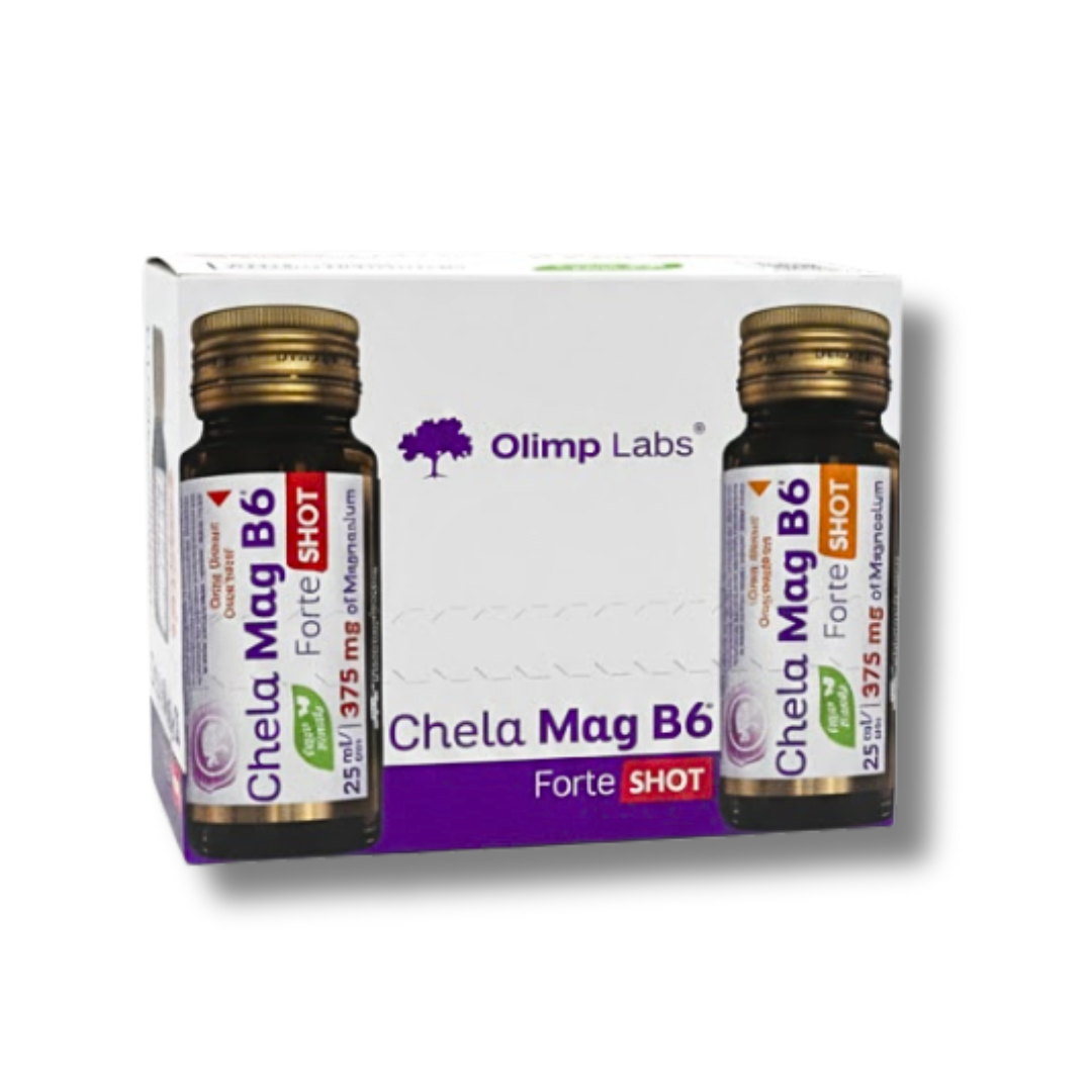 Chela-Mag-B6-Forte-Shot-Orange-925ml.png Chela Mag B6 Forte Shot Orange 9x25ml – Image 1