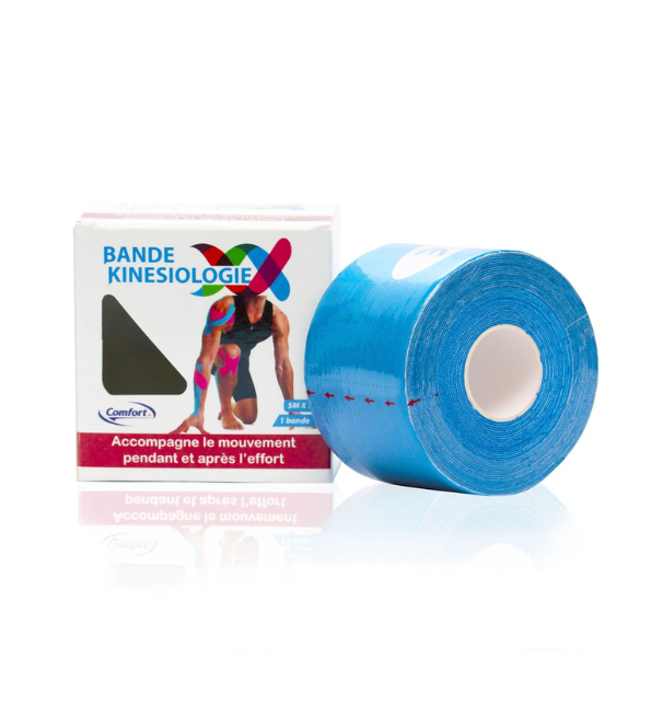 Comfort-Bande-Kinesiologie-5m5cm-Bleu-1.png Comfort Bande Kinesiologie 5mx5cm Bleu – Image 1