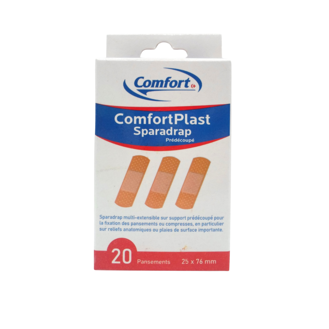 Comfort-plast-sparadrap-predecoupe-20pcs-1.png Comfort Plast Sparadrap Predecoupe 20 Pieces – Image 1