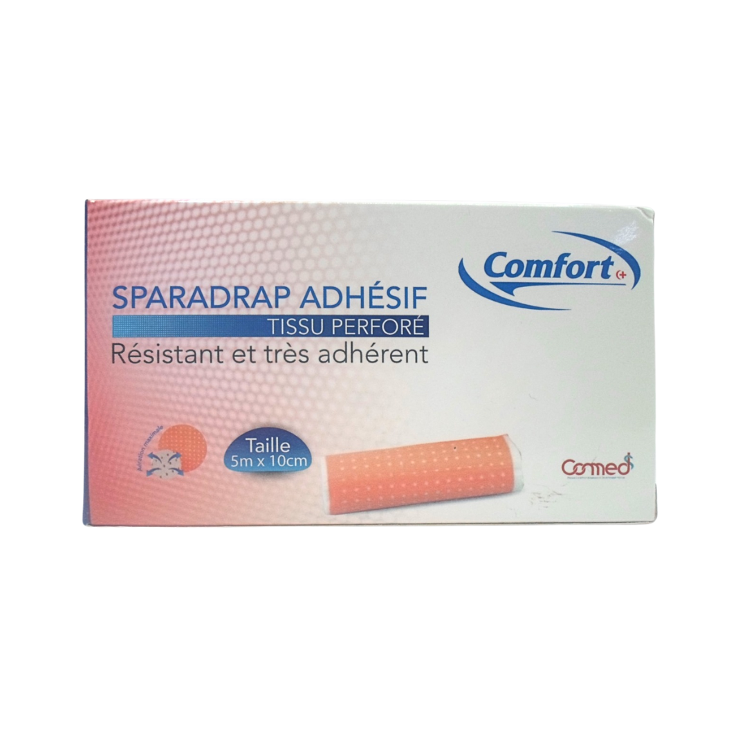 Comfort-sparadrap-Adhesif-Rouge-5m10cm.png Comfort Sparadrap Adhesif Rouge 5m X 10cm – Image 1