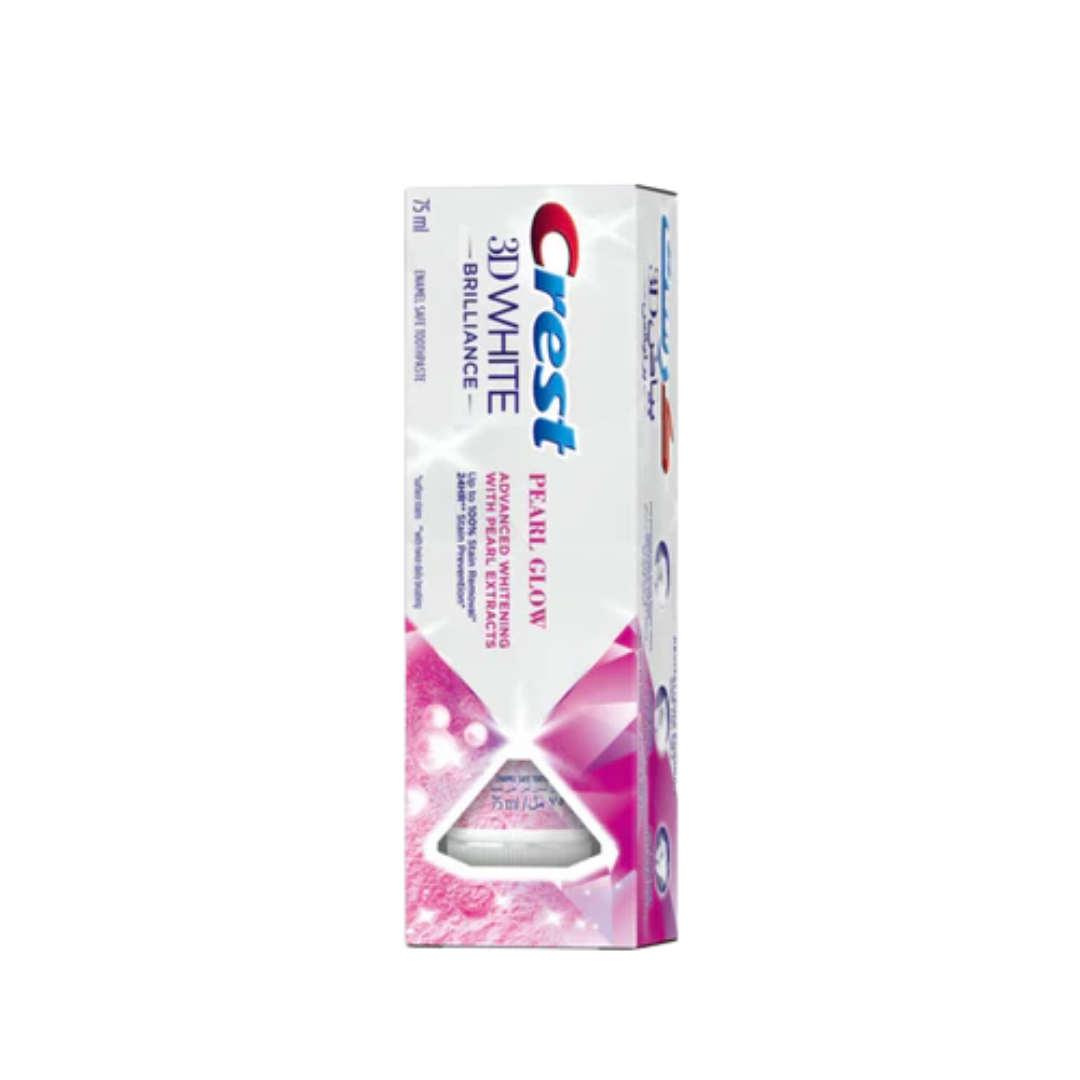 Crest-3D-white-dent-pearl-Glow-75ml-1.png Crest 3D white dentifrice pearl Glow 75ml – Image 1