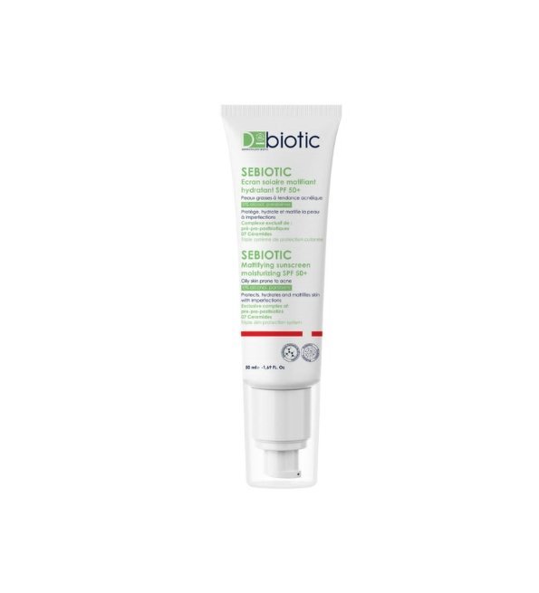 D-Biotic-sebiotic-ecran-solaire-matiffiant-hyd-spf50-50ml-1.jpg D-Biotic Sebiotic Ecran Solaire Matifiant spf50+ 50ml – Image 1