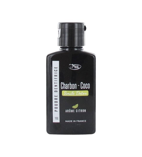 Denti-Smile-Poudre-Blancheur-Au-Charbon-Arome-citron-15g-1.jpg Denti-Smile Poudre Blancheur Au Charbon "Arome citron" 15g – Image 1
