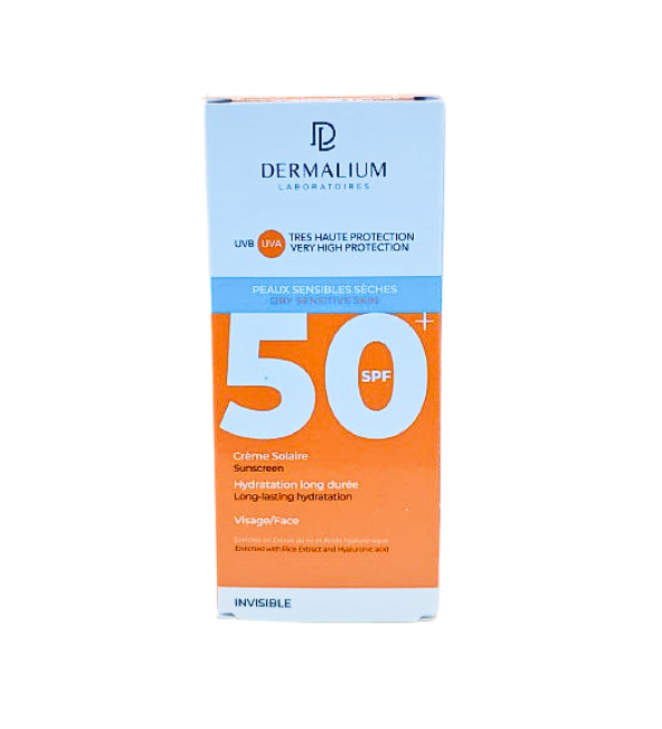 Dermalium-Ecran-solaire-P.-sensibles-seches-spf50-50ml-1.png Dermalium Ecran Solaire Peaux Sensibles Seches Spf50+ 50ml – Image 1