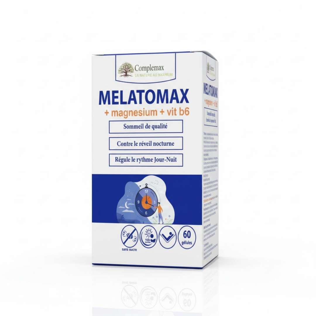 Dermocare-Ecran-FluideCreme-GommanteGel-Nett-200ml-pack-1-1.png Complemax Melatomax Magnesium+Vitamine B6 60 Gelule – Image 1