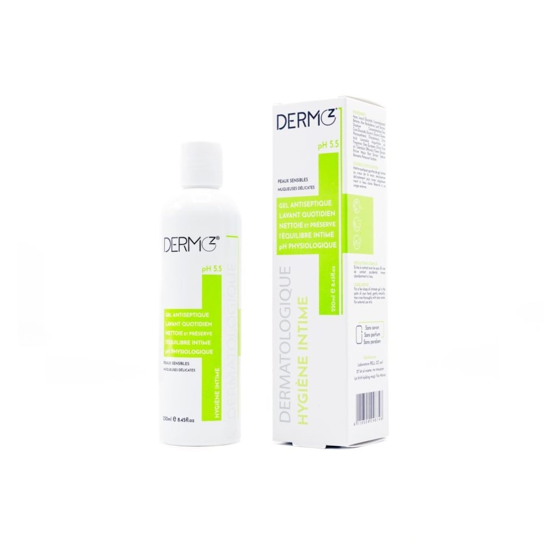 Dermoz-Gel-intime-ph-5.5-250ml-1.jpg Dermoz Gel Intime ph 5.5 250ml – Image 1