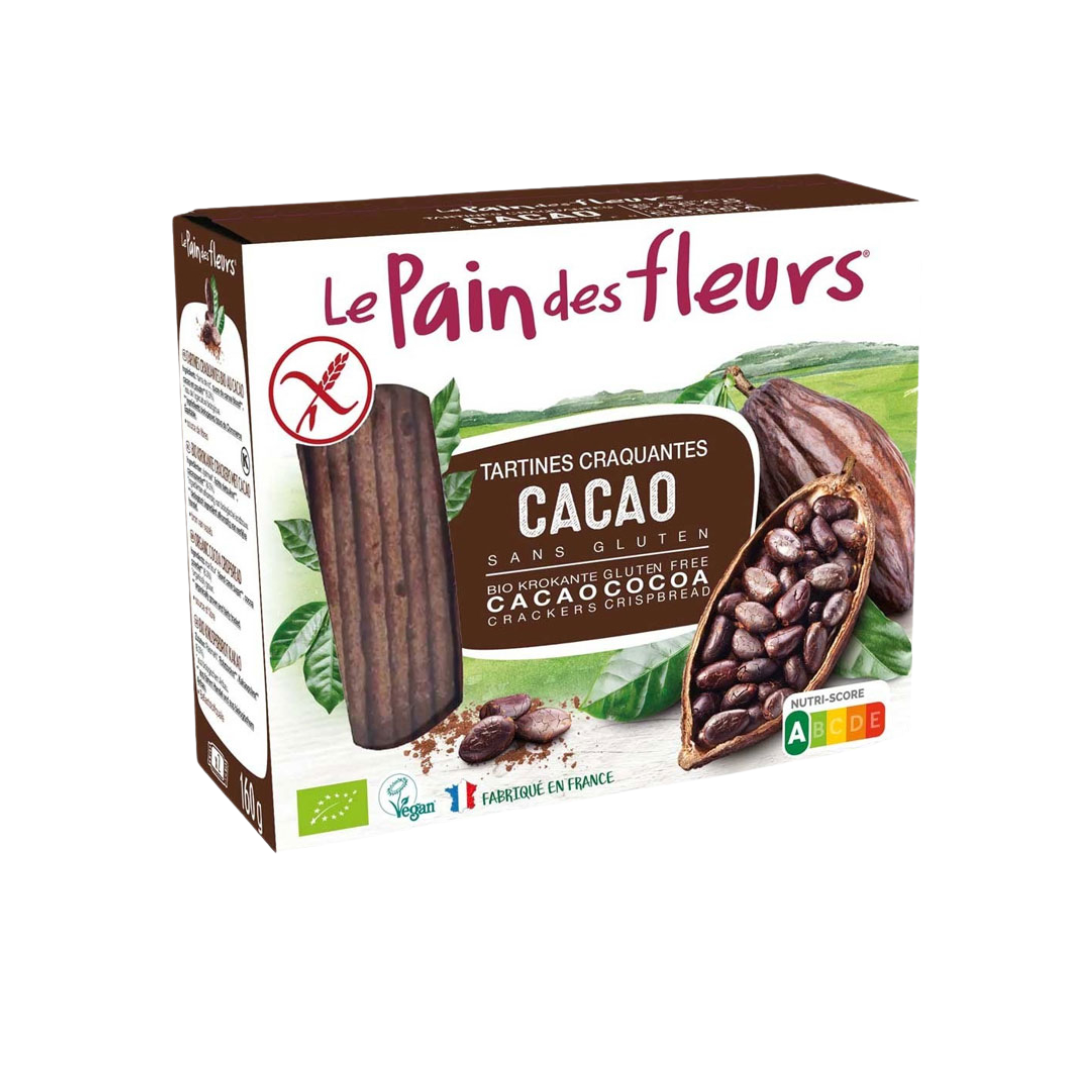 Design-sans-titre-15-1.png LE PAIN DES FLEURS Tartines craquantes au cacao sans gluten 150G – Image 1