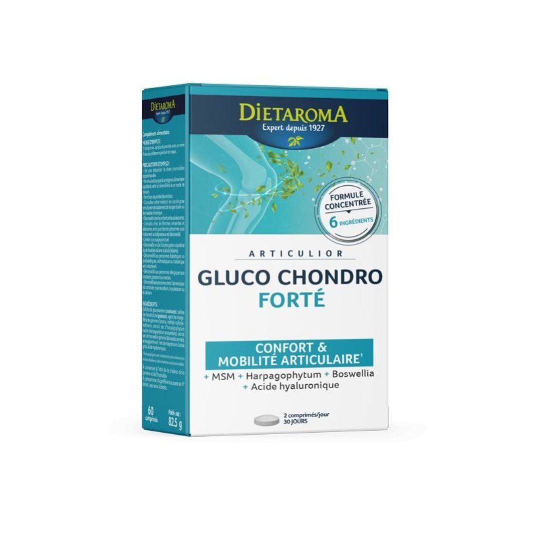 Dietaroma-Gluco-Chondro-forte-60-comprimes-1.jpg DIETAROMA ARTICULIOR GLUCO CHONDRO FORTE 60 Comprimés – Image 1