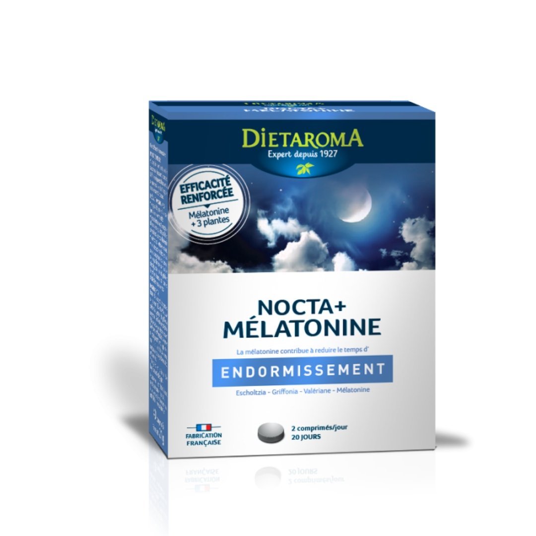Dietaroma-nocta-melatonine-20cmp-1.jpg Dietaroma Nocta+ Melatonine 20 Comprimes – Image 1