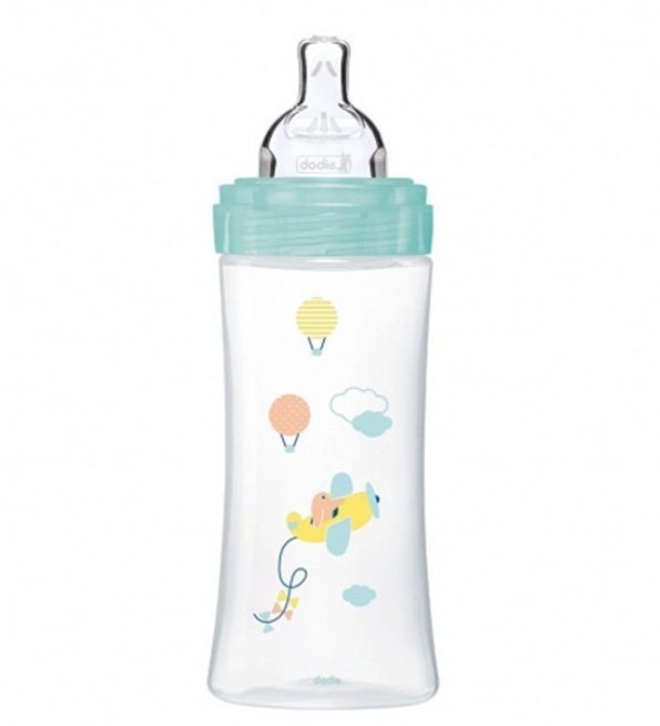 Dodie-Bib-senstation-Tet-plate-330ml-6mois-Air.jpg Dodie Biberon senstation+ Tétine plate 330ml +6m Air – Image 1