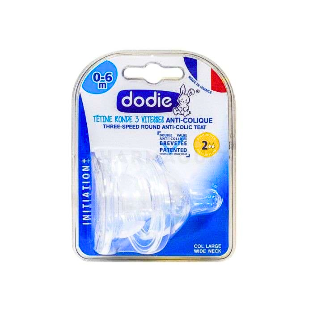 Dodie-tet-ini-3-vitesse-anti-colique-D2-0-6m-1.png Dodie Tetine Initiation+ 3 Vitesse Anti-Colique D2 0-6m – Image 1