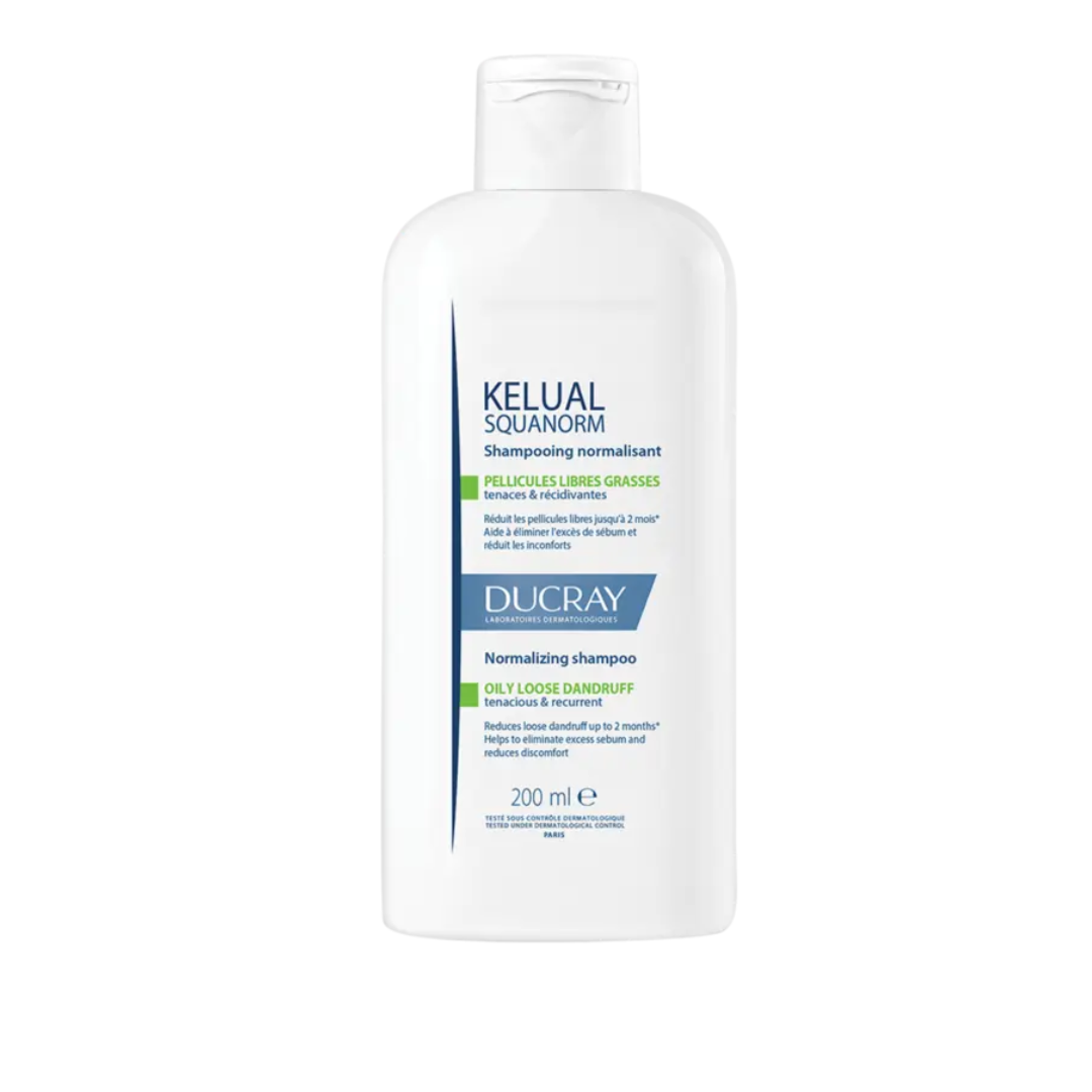 Duc-Kelual-Squanorm-Shamp-Traitant-Pellicules-Gras-200ml-1.png Ducray Kelual Squanorm Shampooing Normalisant Pellicules Grasse 200ml – Image 1