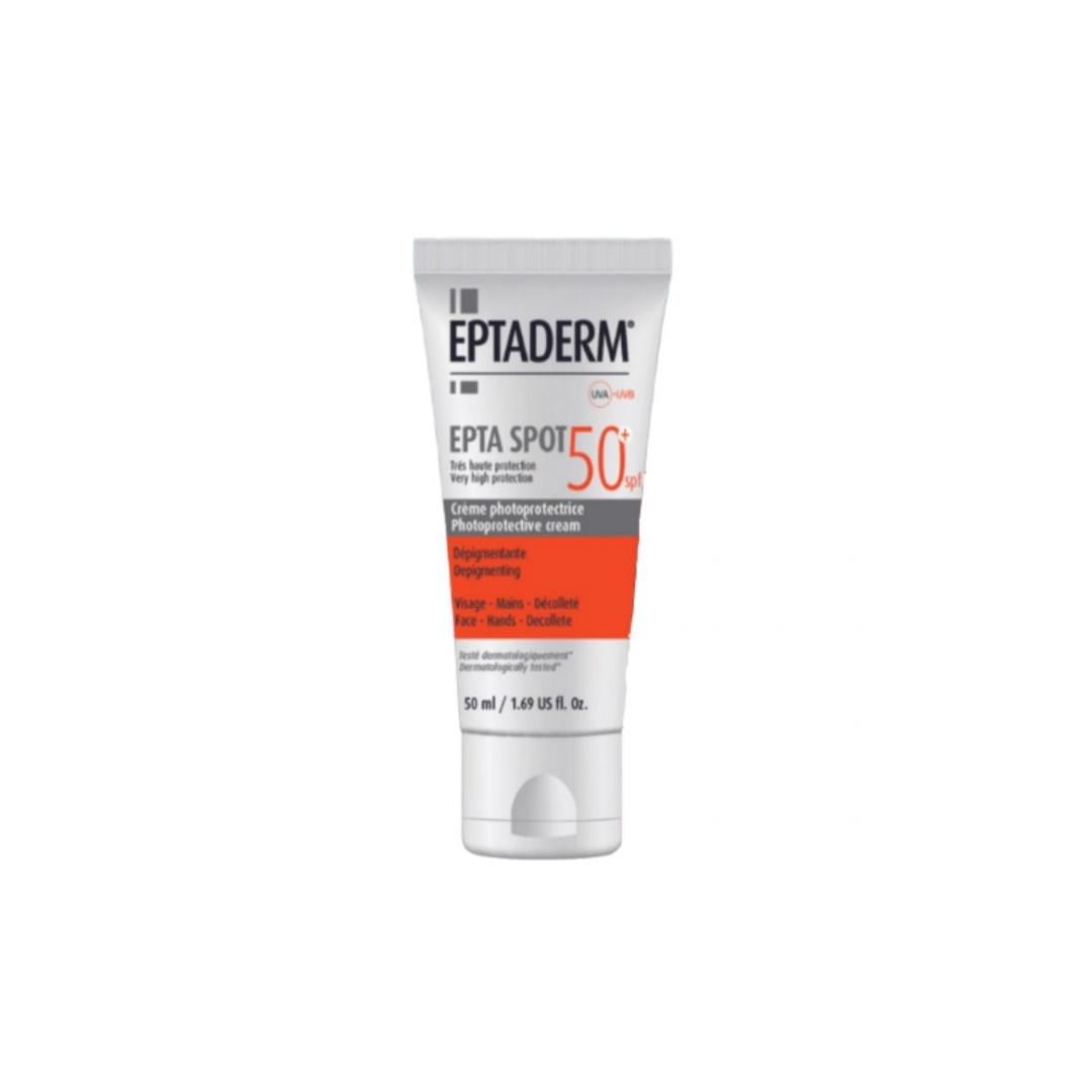 EPTADERM-epta-spot-SPF50-CREME-PHOTOPROTECTIVE-50ML.png EPTADERM EPTA SPOTSPF50+ CREME PHOTOPROTECTIVE 50ML – Image 1
